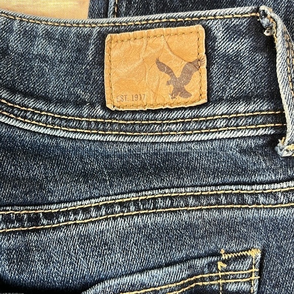American Eagle Mid Rise Bootcut Distressed Jeans | Size 2 Regular - Picture 5 of 7